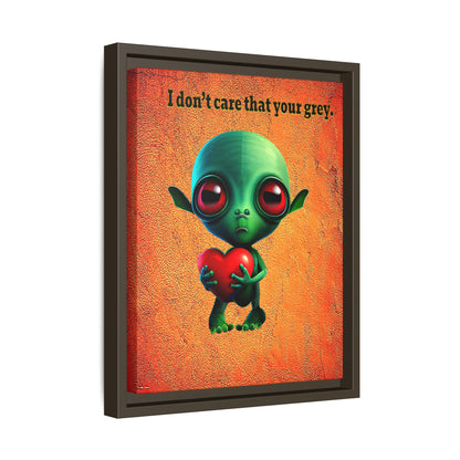 I don't care that your grey - framed canvas art (burnt orange)