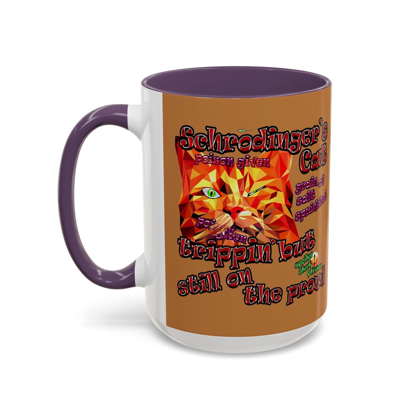 schrodinger's cat - Accent Mug (light brown)