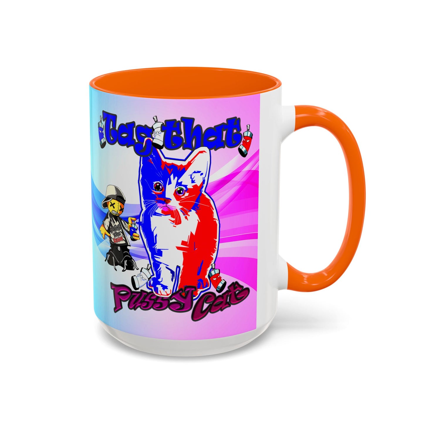 tag that - Accent Mug (light blue-pink wave)