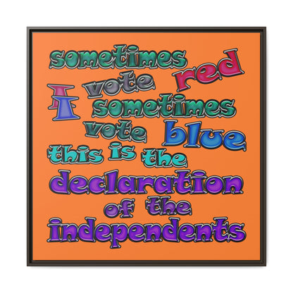 declaration of the independents - framed canvas art (crusta)
