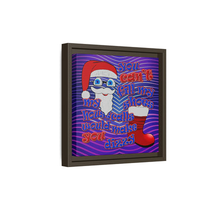 santa's shoes - framed canvas art (purple wave)