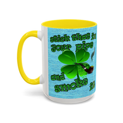 celtics logo - Accent Mug (faded blue)