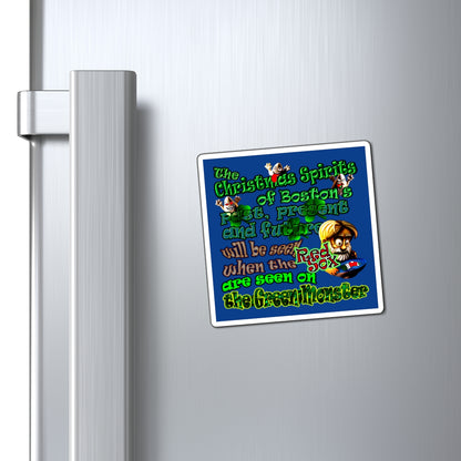 christmas spirits of boston - Magnets - (dark blue)