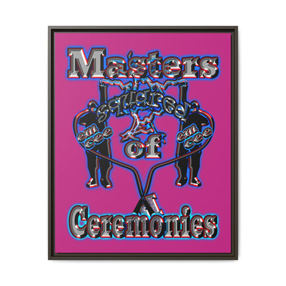 em cee squared - framed canvas art (pink)