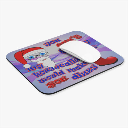 santa's shoes - Mouse Pad (Rectangle) (light blue-pink wave)