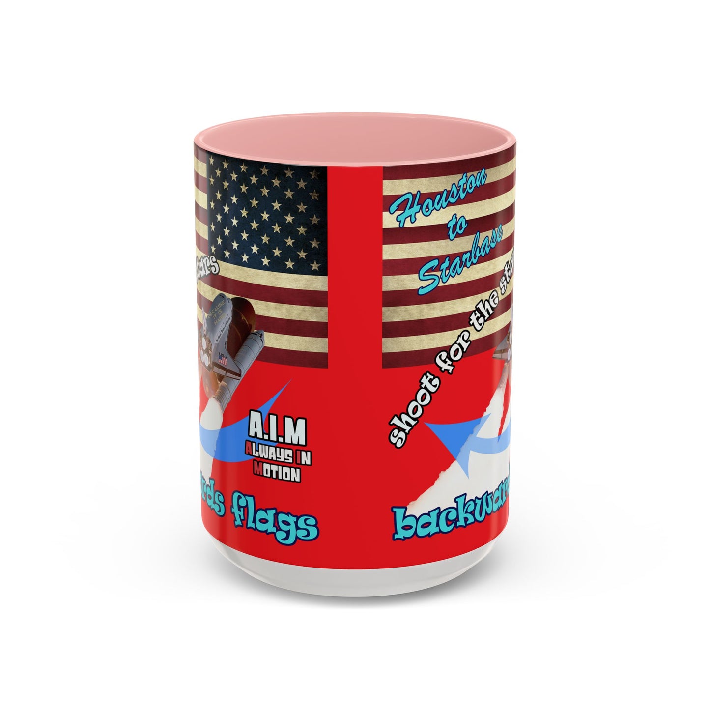 shoot for the stars - Accent Mug (red)