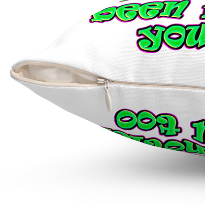 noticed you noticing - Spun Polyester Square Pillow - (white)