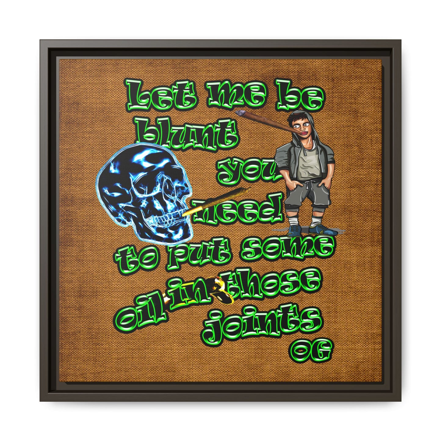 og - framed canvas art (brown papyrus)