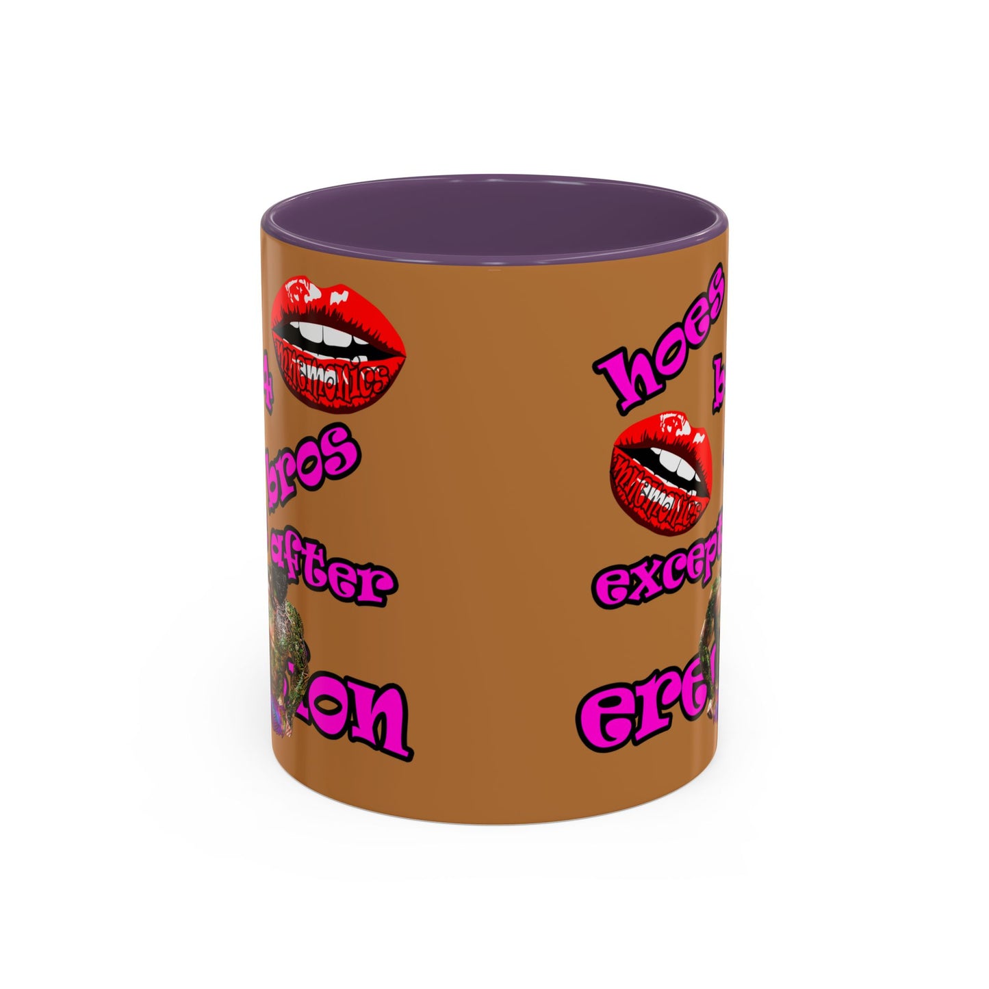hoes b4 bros - Accent Mug (light brown)