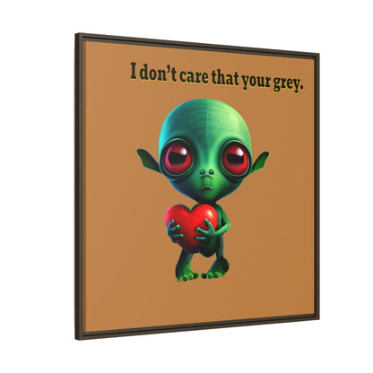 I don't care that your grey - framed canvas art (light brown)