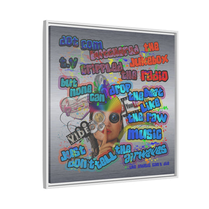 drop the beat - framed canvas art (brushed nickel)