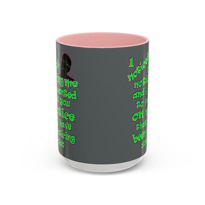 noticed you noticing - Accent Mug (dark grey)