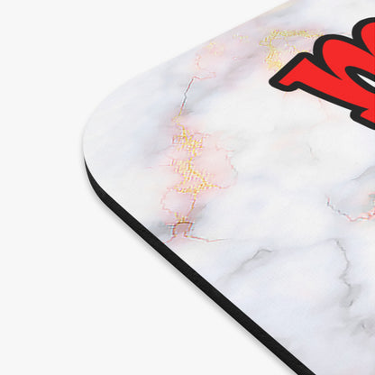 my luck - Mouse Pad (Rectangle) (white marble)