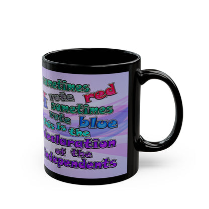 declaration of the independents - Black Mug (light blue-pink wave)