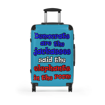 donkeys and elephants - Suitcase (turquoise)