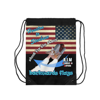 shoot for the stars - Drawstring Bag (black)