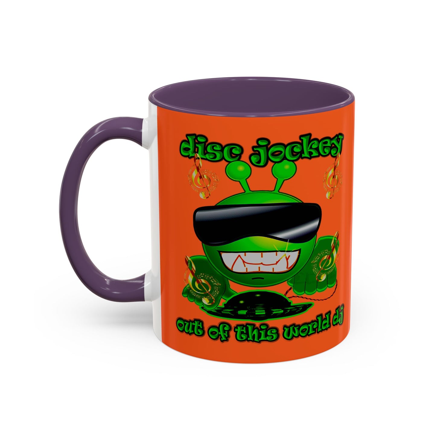 disc jockey - Accent Mug (orange)