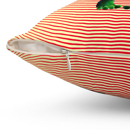 I don't care that your grey - Spun Polyester Square Pillow - (yellow-orange wave)