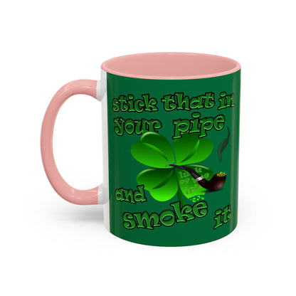 celtics logo - Accent Mug (dark green)