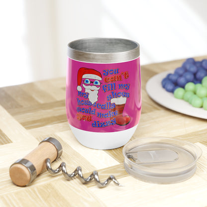 santa's shoes - Chill Wine Tumbler (pink)