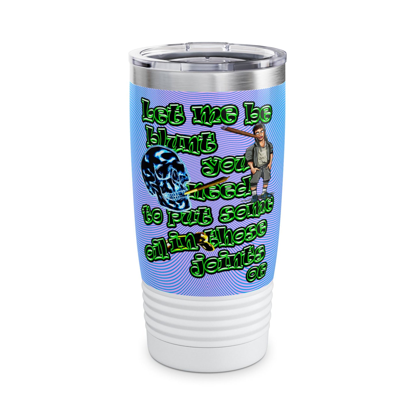 og - Ringneck Tumbler, 20oz (light blue-purple wave)