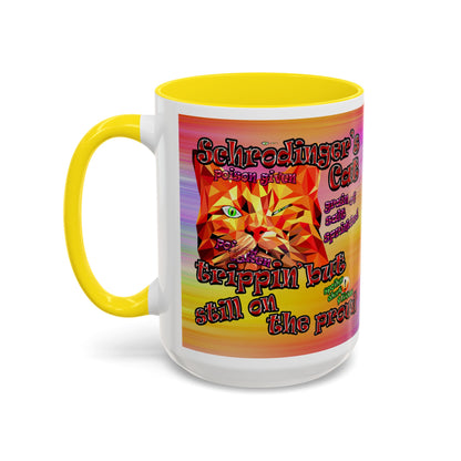 schrodinger's cat - Accent Mug (color blur)