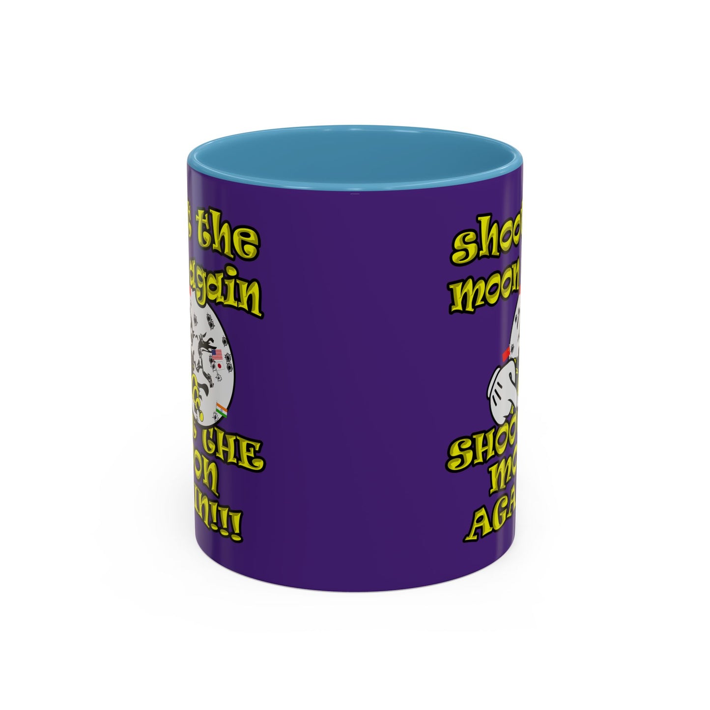 shoot the moon again - Accent Mug (purple)