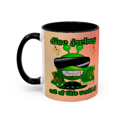 disc jockey - Accent Mug (yellow-orange wave)
