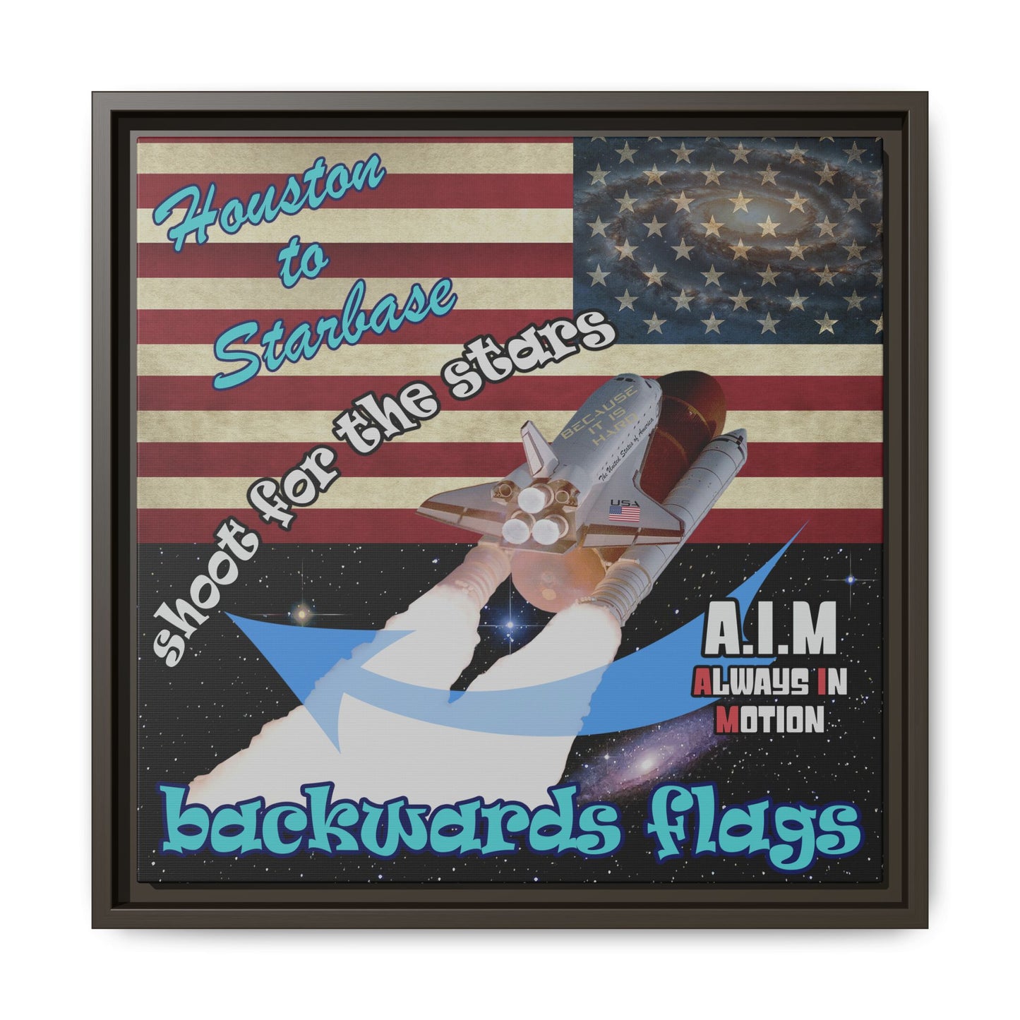 shoot for the stars - framed canvas art