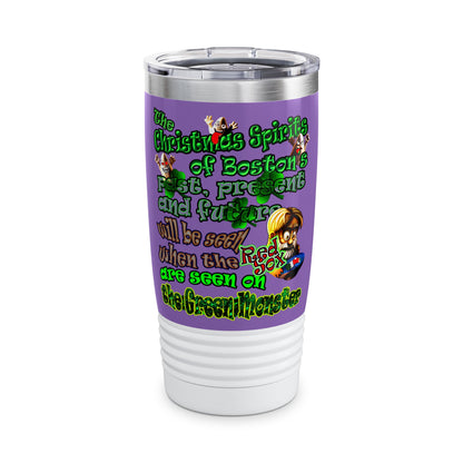 christmas spirits of boston - Ringneck Tumbler, 20oz (light purple)