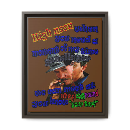 high noon - framed canvas art (brown)
