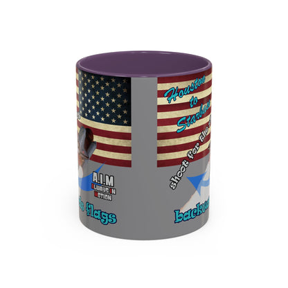 shoot for the stars - Accent Mug (grey)