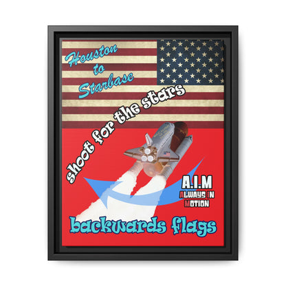 shoot for the stars - framed canvas art (red)
