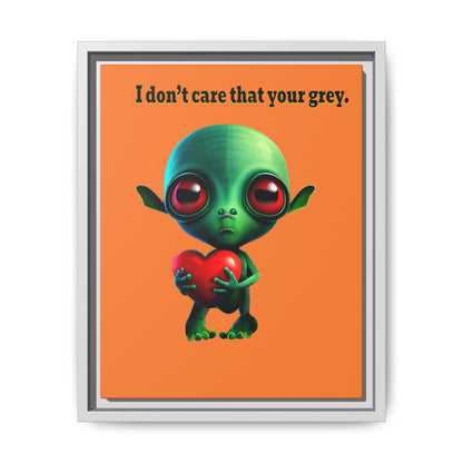 I don't care that your grey - framed canvas art (crusta)
