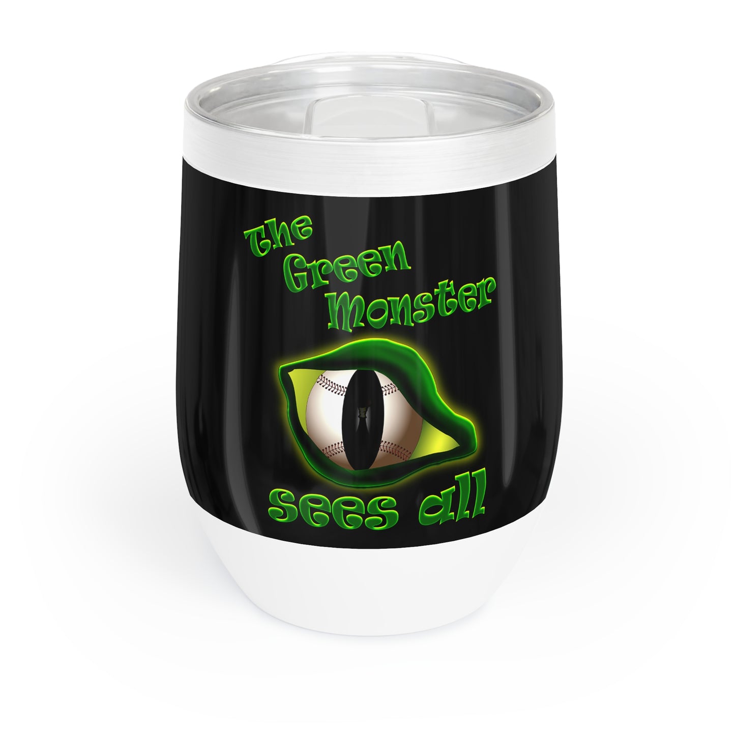 green monster - Chill Wine Tumbler (black)