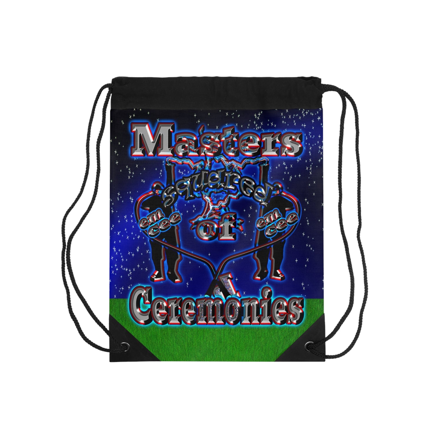 em cee squared - Drawstring Bag ('snoops' background)