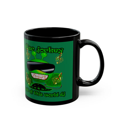 disc jockey - Black Mug (dark green)