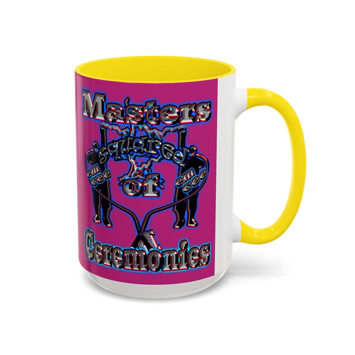 em cee squared - Accent Mug (pink)
