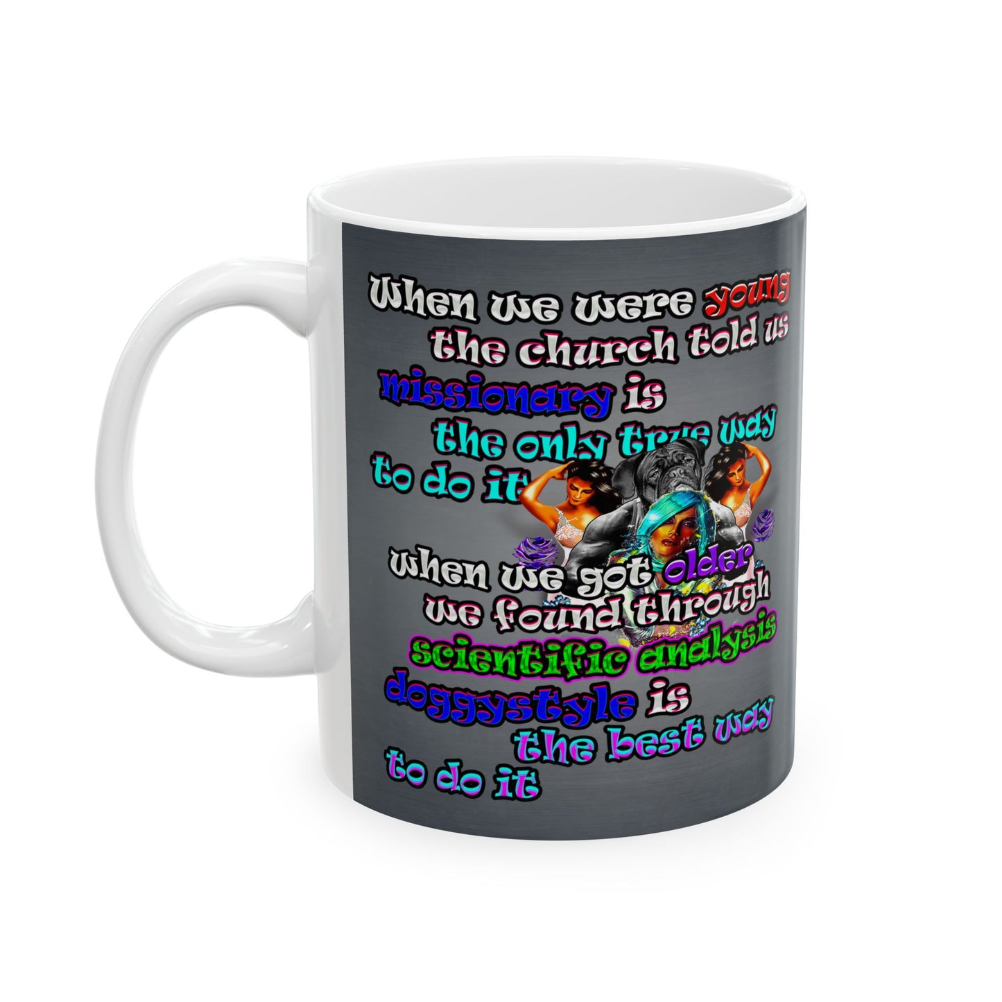 doggystyle - White Mug (grey-light grey)