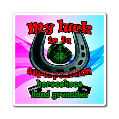 my luck - Magnets - (light blue-pink wave)