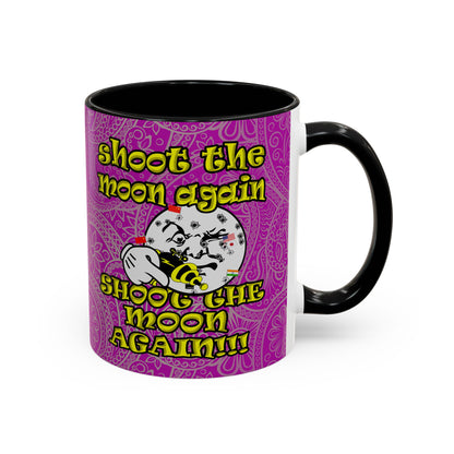 shoot the moon again - Accent Mug (pink swirl)