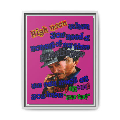 high noon - framed canvas art (pink)