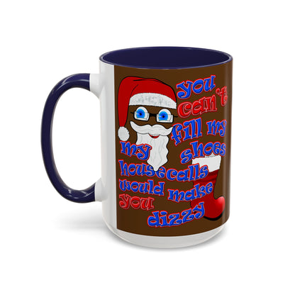 santa's shoes - Accent Mug (brown)