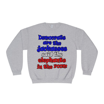 donkeys and elephants - Unisex NuBlend® Crewneck Sweatshirt