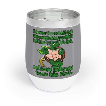turtle race - Chill Wine Tumbler (grey)