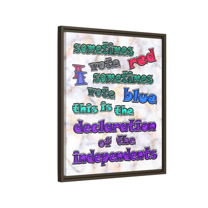 declaration of the independents - framed canvas art (white marble)