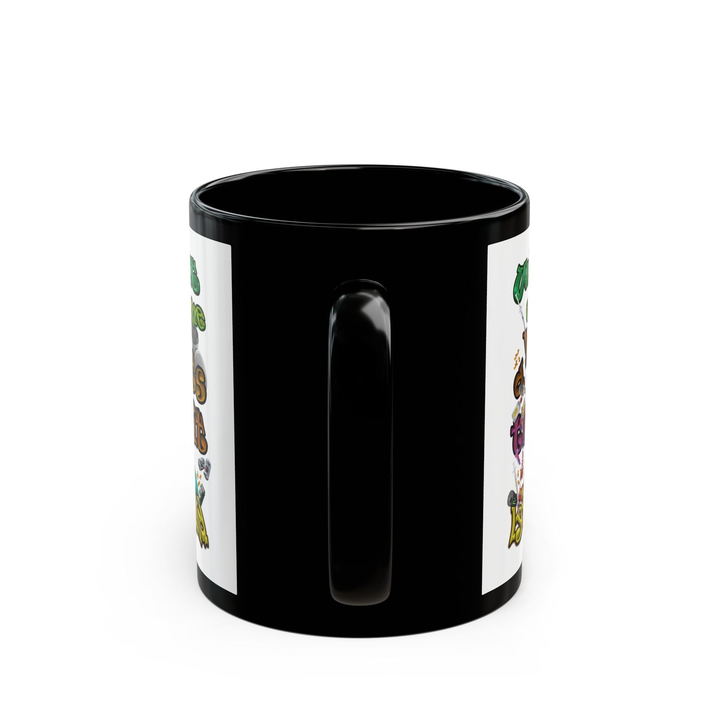 the bum's shit - Black Mug (white)