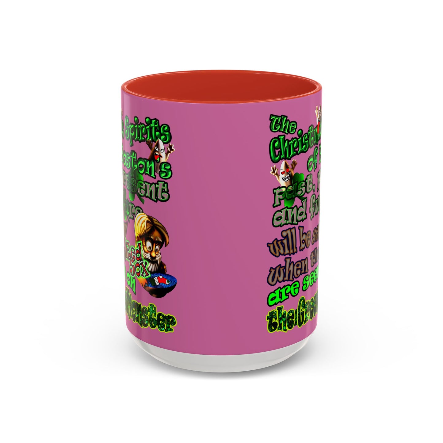 christmas spirits of boston - Accent Mug (light pink)