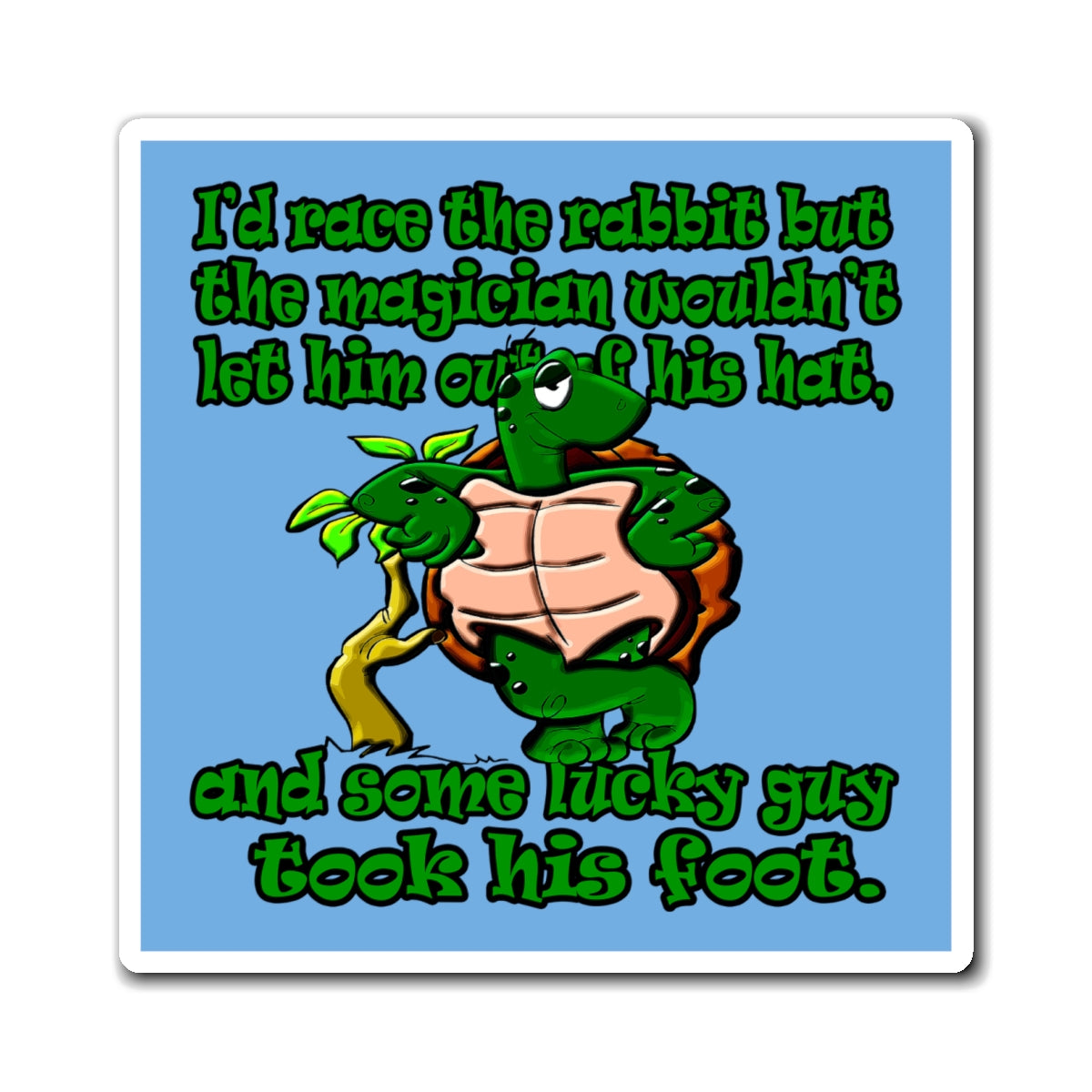 turtle race - Magnets - (light blue)