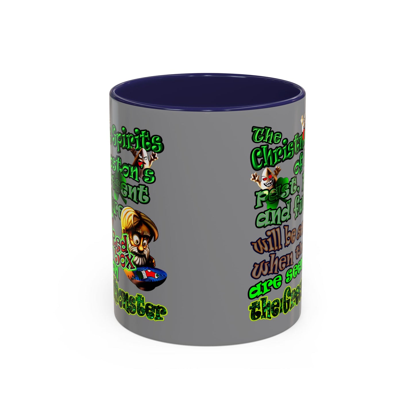 christmas spirits of boston - Accent Mug (grey)